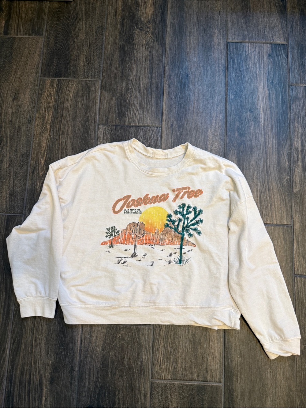 Altar'd State Cream Joshua Tree Sunset Graphic Crewneck